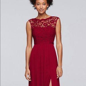 David’s Bridal Dress with Lace Bodice